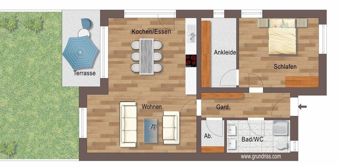 Eigentumswohnungen mit Gartenanteil 2-Zimmer Neubau KfW 40 Plus Standard