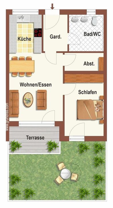 2-Zimmer-Eigentumswohnungen mit Gartenanteil 2-Zimmer  KfW 40 Plus Standard in Deggendorf